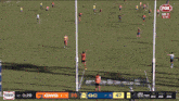 a fox broadcast of a soccer game shows a player taking a knee