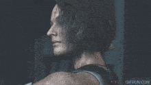 a close up of a woman 's face with the website gifrun.com visible in the corner