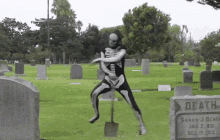 skeleton cemetery dance dancing graveyard