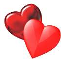Red Love Hearts Hearts Sticker - Red Love Hearts Love Hearts Hearts Stickers