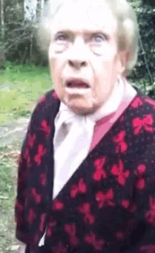 Confused Old Woman GIF