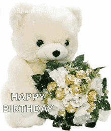 happy birthday birthday hbd rose white rose