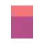 a purple and red cube on a white background .