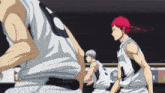 a basketball player with red hair has the number 4 on his shirt