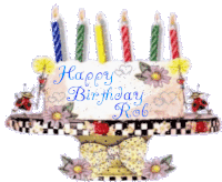 Happy Birthday Rob Birthday Cake Sticker - Happy Birthday Rob Happy Birthday Rob Stickers