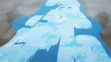 a painting of a mountain covered in snow