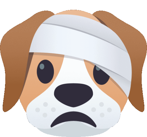 Injured Dog Sticker - Injured Dog Joypixels Stickers