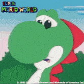 a picture of a yoshi from super mario world 1991