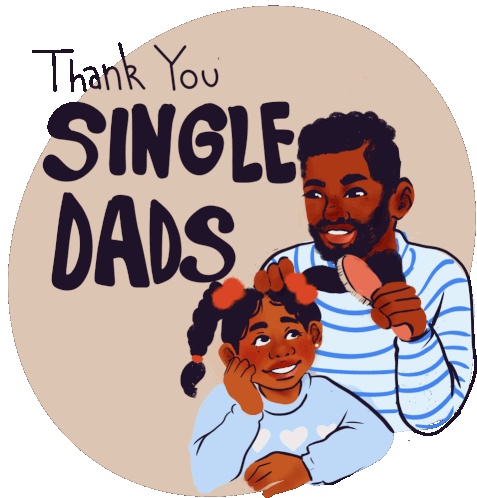Thank You Single Dads Happy Fathers Day Sticker
