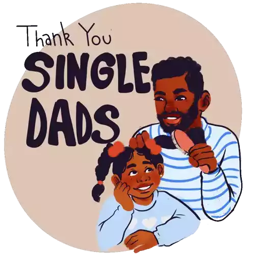 Thank You Single Dads Happy Fathers Day Sticker - Thank You Single Dads Happy Fathers Day Fathers Day Stickers