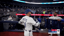 a baseball player with the name rochette on the back of his shirt