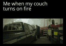 Eddy Baker Couch Fire GIF - Eddy Baker Couch Fire Couch GIFs