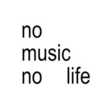a white background with the words no music no life