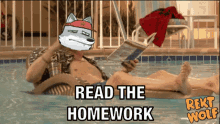 Rekt Wolf Read Homework GIF - Rekt Wolf Read Homework GIFs