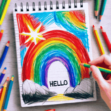 Hello Hi GIF - Hello Hi Rainbow GIFs