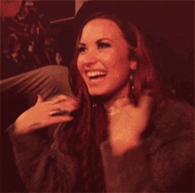 Demi Lovato Laughing GIF - Demi Lovato Laughing Im Hot GIFs