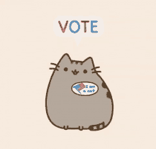 Vote Pusheen GIF - Vote Pusheen I Am A Cat GIFs