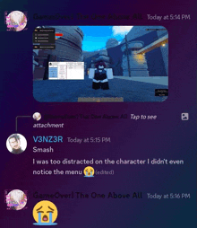 a screenshot of a video game called gameover the one above all