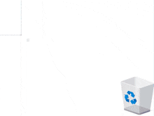 a recycling bin with a recycling symbol on it