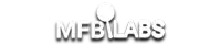 a white logo for mfblabs with a shadow