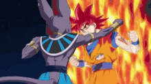 Goku Beerus GIF - Goku Beerus Fight GIFs