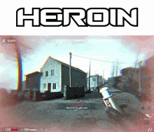 a screenshot of a video game with the word heron above it