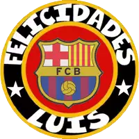 a circle with a fcb logo in the center