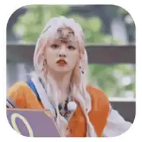 a woman with a butterfly on her head holds a book