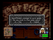 a screenshot of a video game asking if you wish to free some space