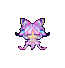 a pixel art illustration of a large explosion with smoke coming out of it on a white background .