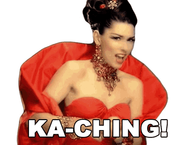 Ka Ching Shania Twain Sticker Ka Ching Shania Twain Make Your Fortune Discover Share GIFs