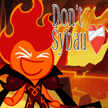 a cartoon character with the words do n't sybau