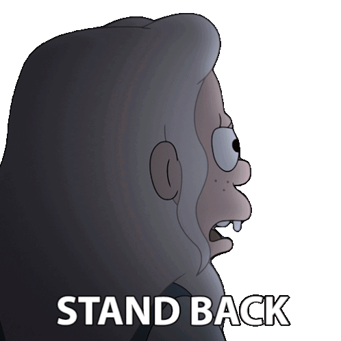 Stand Back Bean Sticker - Stand Back Bean Disenchantment Stickers