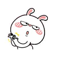 a cartoon rabbit is making a funny face with his hand on his face