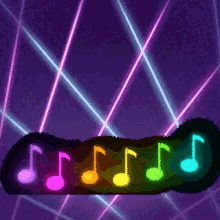 Musical Notes Glowing GIF - Musical Notes Glowing Dancing GIFs