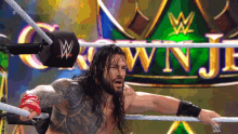 Roman Reigns Brock Lesnar GIF - Roman Reigns Brock Lesnar Spear GIFs