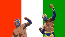 wrestling flag of mexico yes yeah fist pump