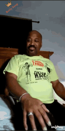 a man wearing a yellow shirt that says ' rugby way '