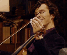 Sherlock Benedict Cumberbatch GIF - Sherlock Benedict Cumberbatch Violin GIFs