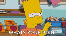 Bart Simpsons Whats Your Point GIF - Bart Simpsons Whats Your Point What Do You Mean GIFs