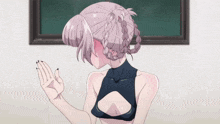 a drawing of a girl with a braided hairdo