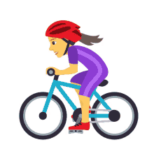woman biking