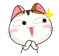 a cartoon cat with a star on its head