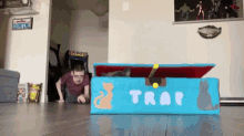 Cat Trap Crawling GIF - Cat Trap Crawling Sneaky GIFs
