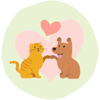 Pet Love Sticker - Pet Love Dog And Cat Stickers