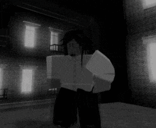 a black and white image of a person with the words bear sees you on the bottom