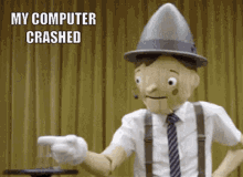 My Computer Crashed Pinocchio GIF - My Computer Crashed Pinocchio White Lies GIFs