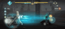 a screenshot of a video game with two characters named itu and helga fighting each other