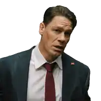 a man in a suit and tie has a patch on his jacket that says ' u.s. president '
