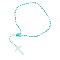 a drawing of a rosary with a cross on it